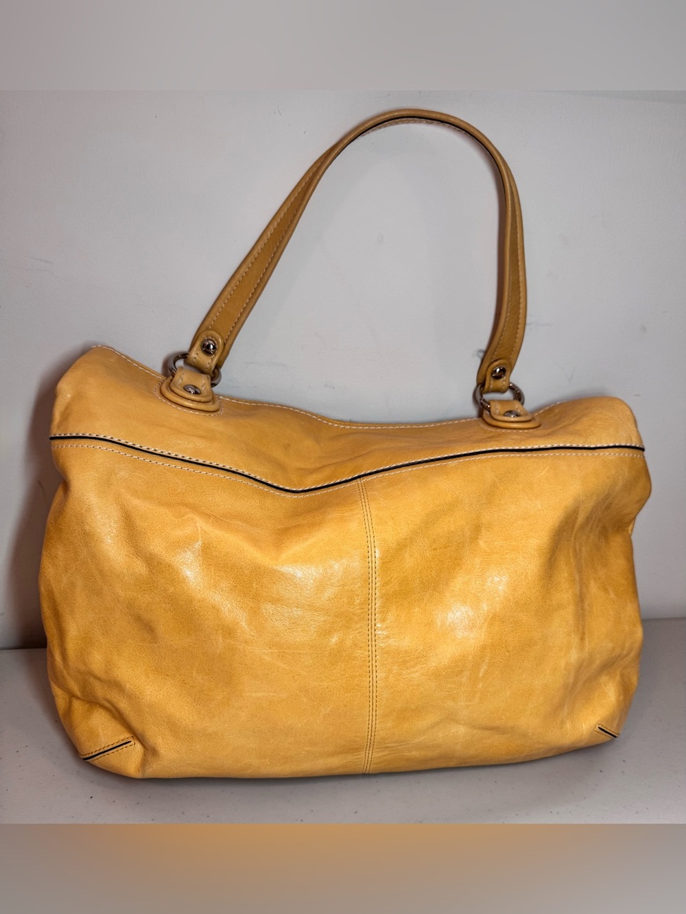 Coach Yellow Leather Shoulder Bag